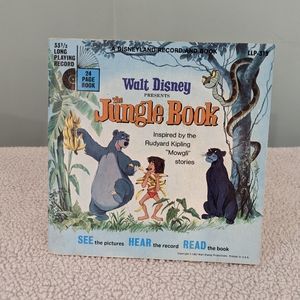 Jungle Book - Disney Vintage 33 1/3 Vinyl Record & Story Book